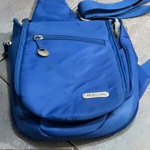 Travelon Navy Messenger Bag for Men
